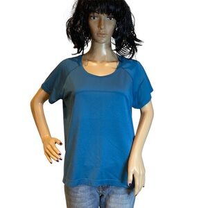 Lululemon Swiftly Tech Short-Sleeve Shirt Performance Tee Crew Teal Size 16 EUC